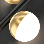 6 8 Light Black Island Horizontal Suspension Linear Pendant Light