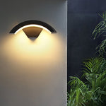 Classic Curved Glow Led Wall Light Outdoor Downlights Porch Wall Mounted Sconce