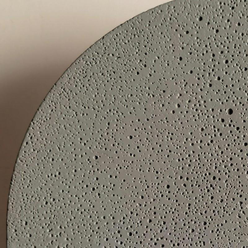 Outdoor Round Gray Concrete Led Wall Flush Lights Accent Landscape Lighting