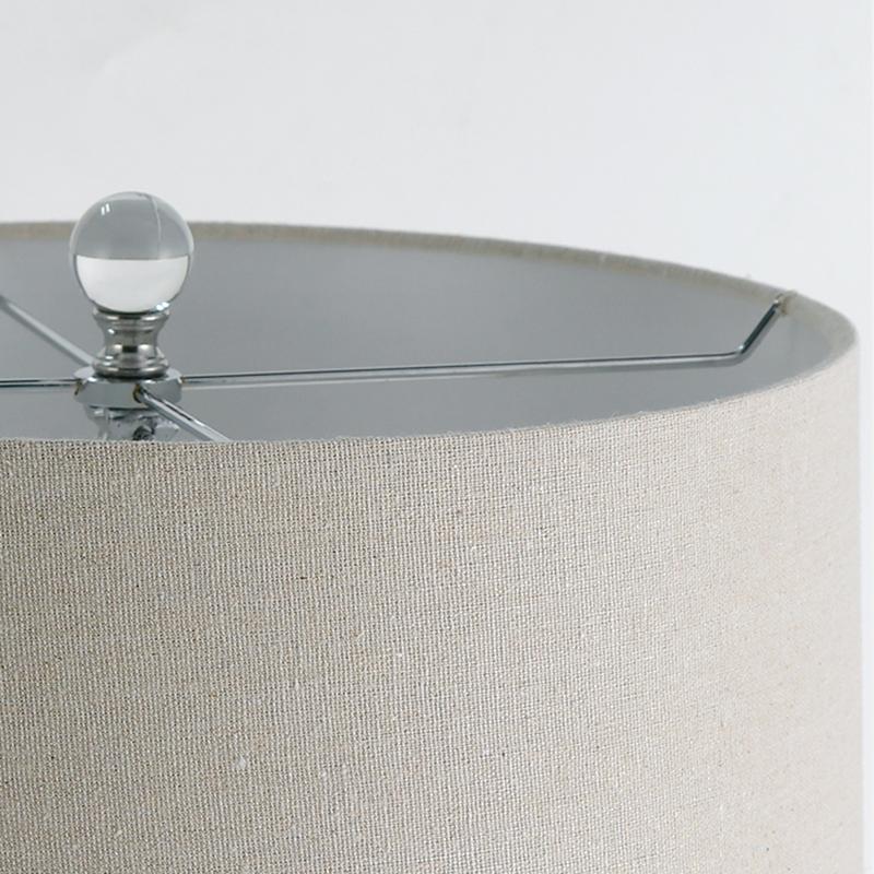 25 Inch Light Through Stacked Spheres Crystal Table Lamp