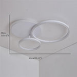 3 Layers Led Modern Circle Flush Mount Light 3 Color Dimmable 26X20
