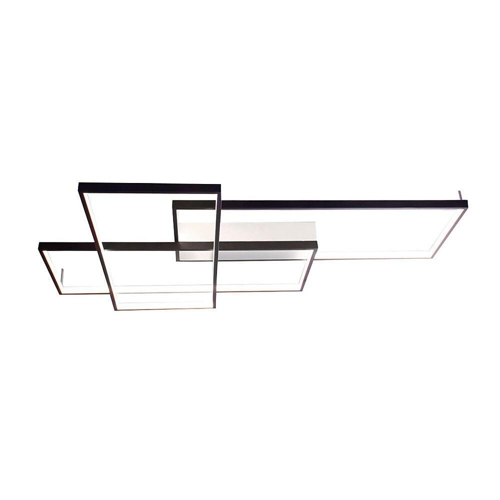 Overlapping Rectangles Aluminum Geometric Style Flush Mount Lighting Led Ceiling Light