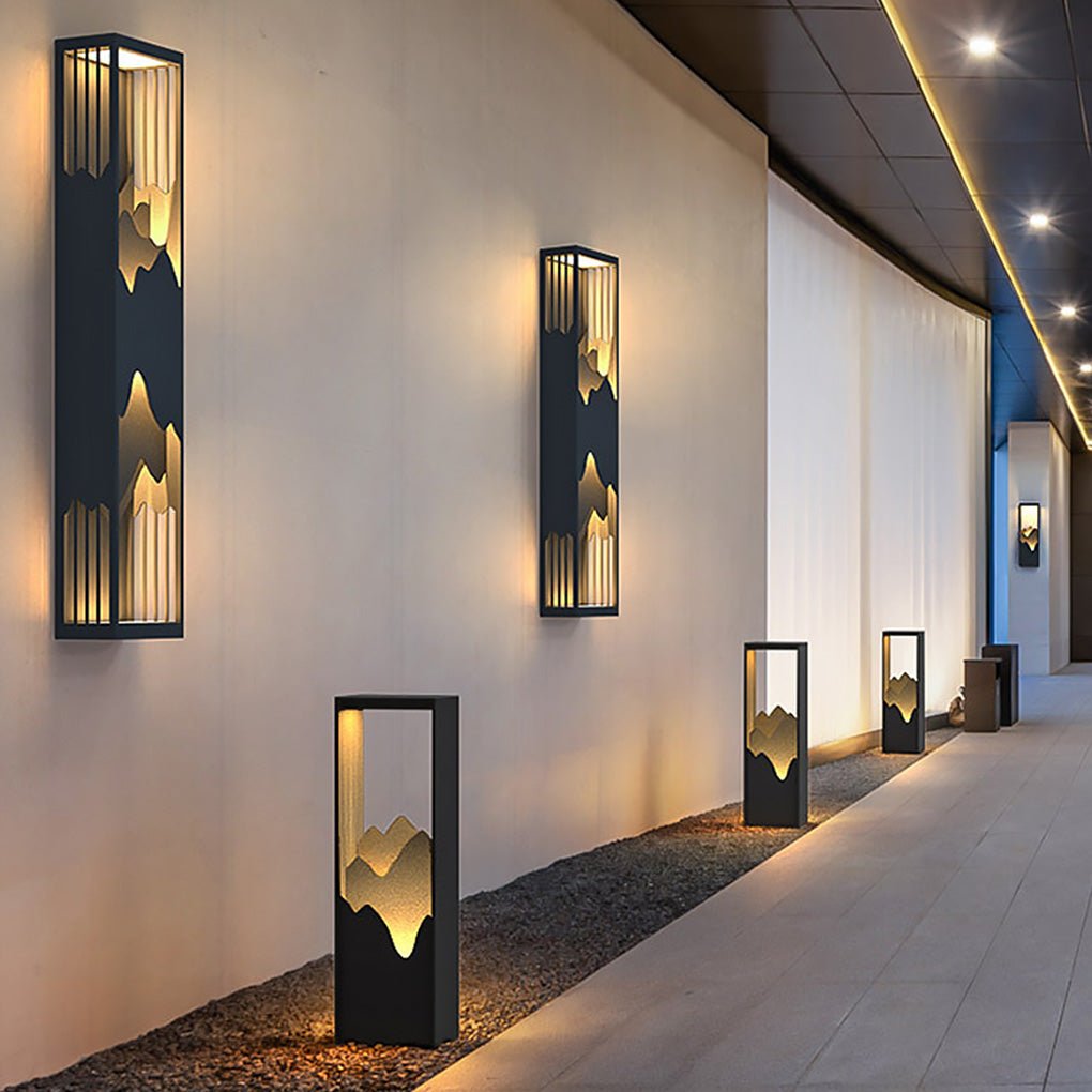Led Creative Outdoor Solar Waterproof Landscape Atmosphere Lighting Wall Lamp