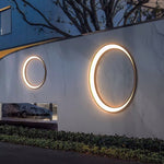 Minimalist Creative Outdoor Round Moon Led Waterproof Exterior Wall Sconces