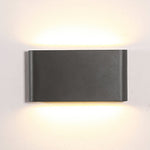 2 Light Black Modern Low Profile Exterior Porch Led Slim Outdoor Up Down Wall Light