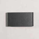 2 Light Black Modern Low Profile Exterior Porch Led Slim Outdoor Up Down Wall Light