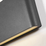 2 Light Black Modern Low Profile Exterior Porch Led Slim Outdoor Up Down Wall Light