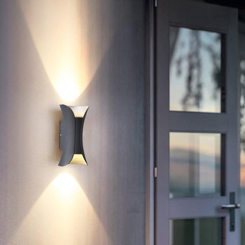 Modern Minimalist Waterproof Led Two Way Lighting Wall Light For Bedside Aisle