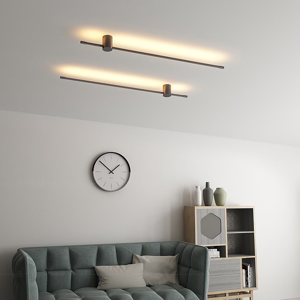 Nordic Linear Ultra Thin Long Strip Led Wall Lamp For Bedside Background Wall