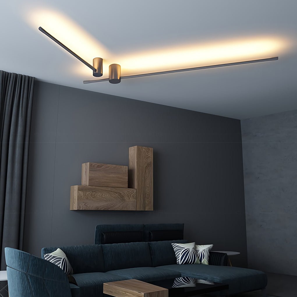 Nordic Linear Ultra Thin Long Strip Led Wall Lamp For Bedside Background Wall