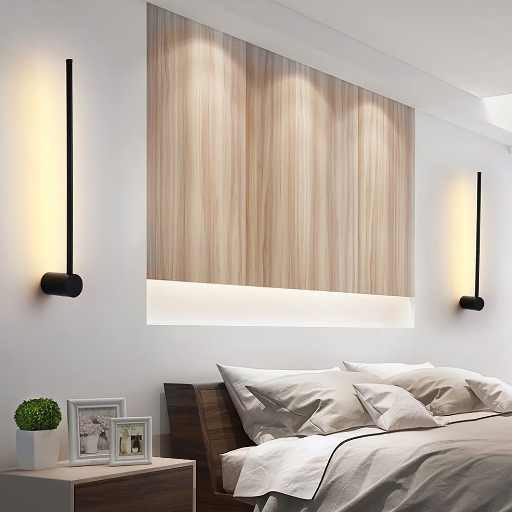 Nordic Linear Ultra Thin Long Strip Led Wall Lamp For Bedside Background Wall