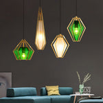Nordic Postmodern Personality Art Glass Pendant Light For Bedside Bar