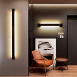 Nordic Ultra Thin Long Strip Led Bedside Background Wall Rotatable Wall Lamp