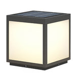Black Square Cube Outdoor Post Led Pier Mount Light