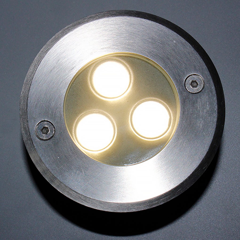 Poolside Deck Waterproof Led Chrome Recessed Well Step Lights Garden Lawn Inset Lighting