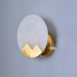 Alabaster Brass Wall Light