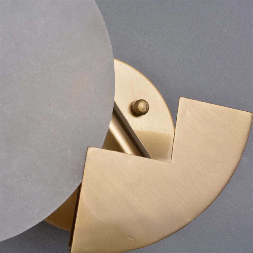 Alabaster Brass Wall Light