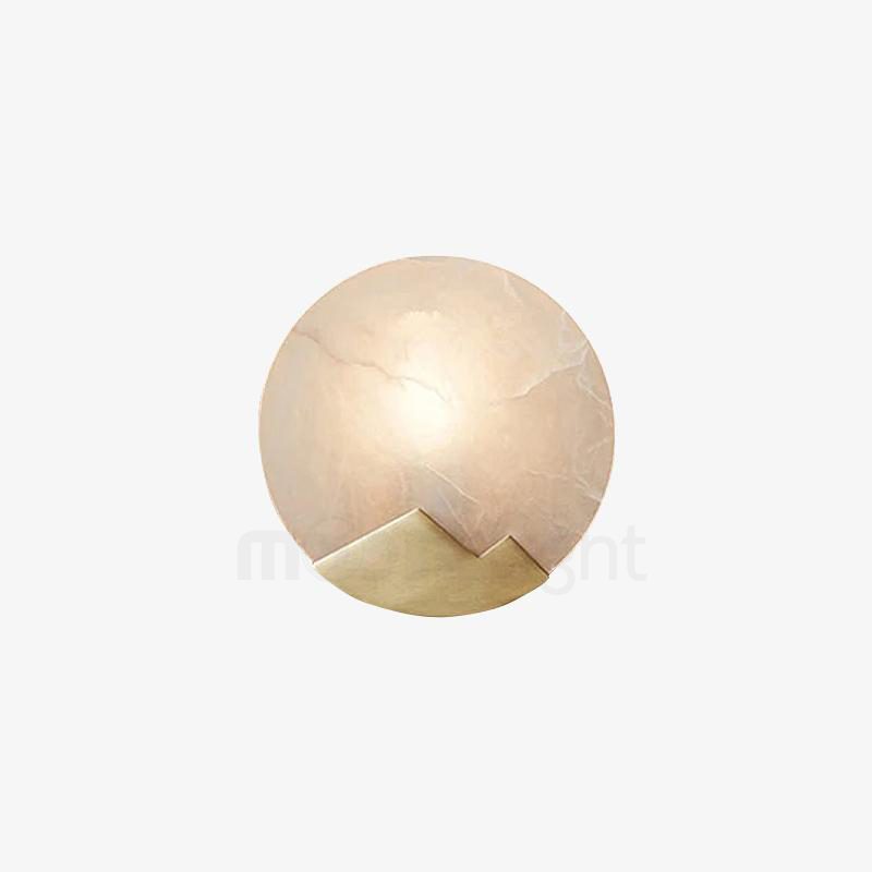 Alabaster Brass Wall Light