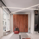 Rotatable Skyline Linear Led Lights Slim Steel Line Ceiling Light