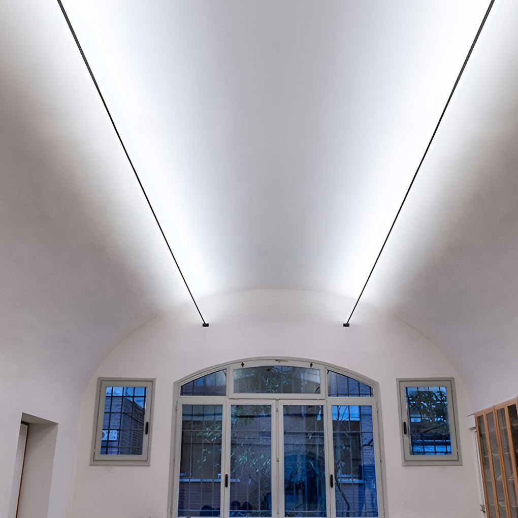 Rotatable Skyline Linear Led Lights Slim Steel Line Ceiling Light