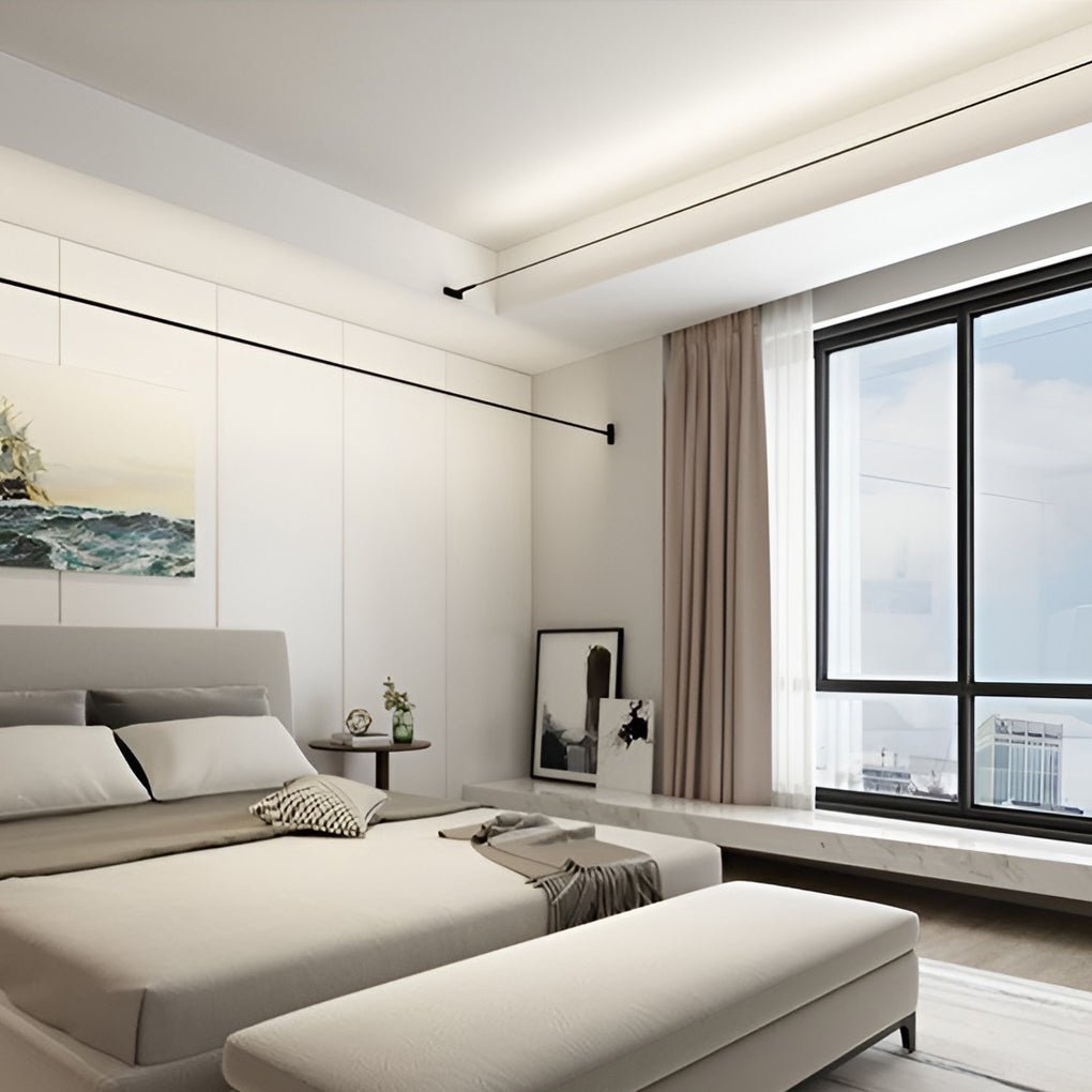 Rotatable Skyline Linear Led Lights Slim Steel Line Ceiling Light