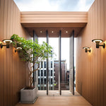 Round Ufo Shaped Solar Outdoor Wall Lamp