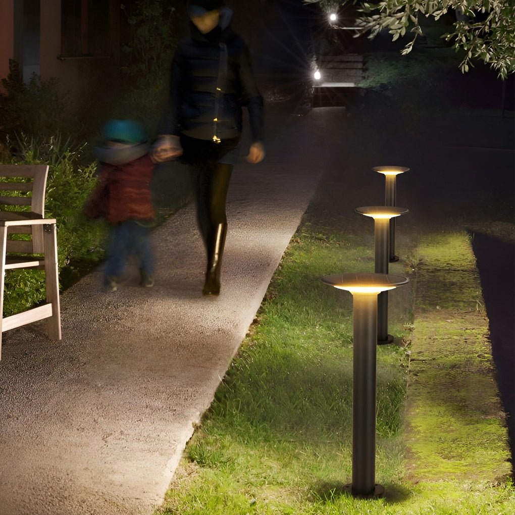 Round Ufo Shaped Led Waterproof Solar Path Lights