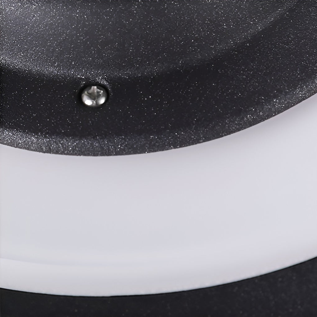 Round Ufo Shaped Solar Waterproof Outdoor Fence Post Lights