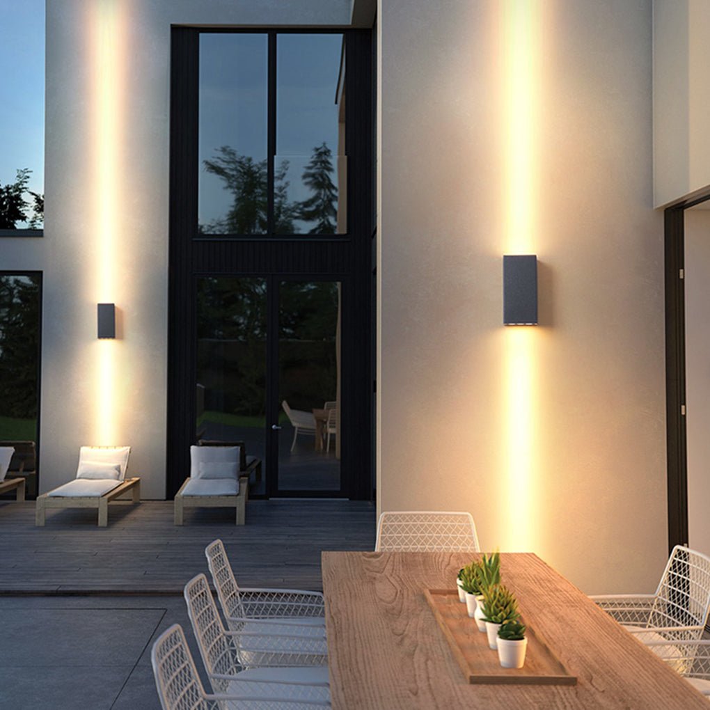 Two Light Effect Optional Waterproof Led Wall Light For Outdoor Villa Courtyard