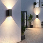 Two Light Effect Optional Waterproof Led Wall Light For Outdoor Villa Courtyard