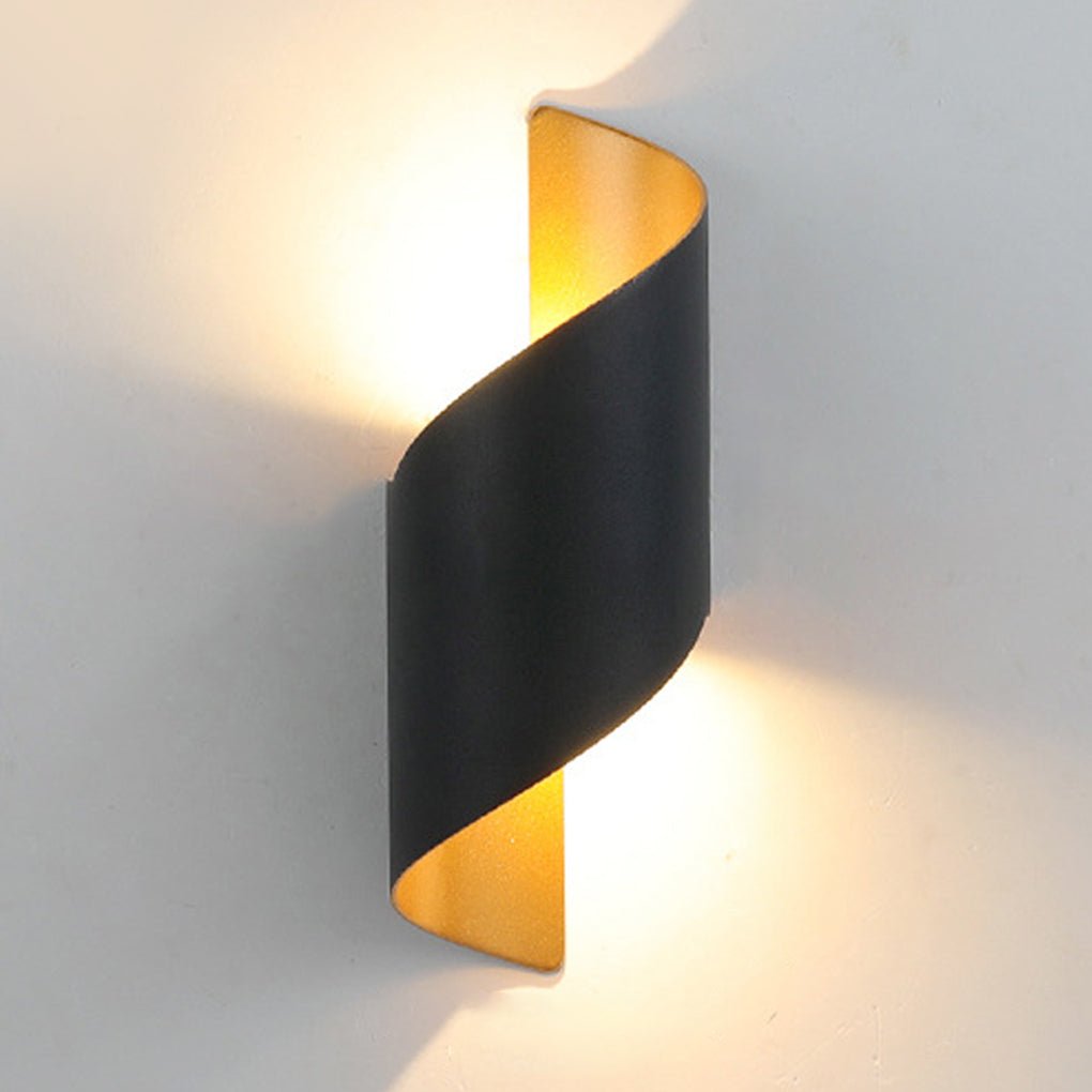 Unique Spiral Design Led Waterproof Two Way Luminous Wall Light For Aisle Balcony