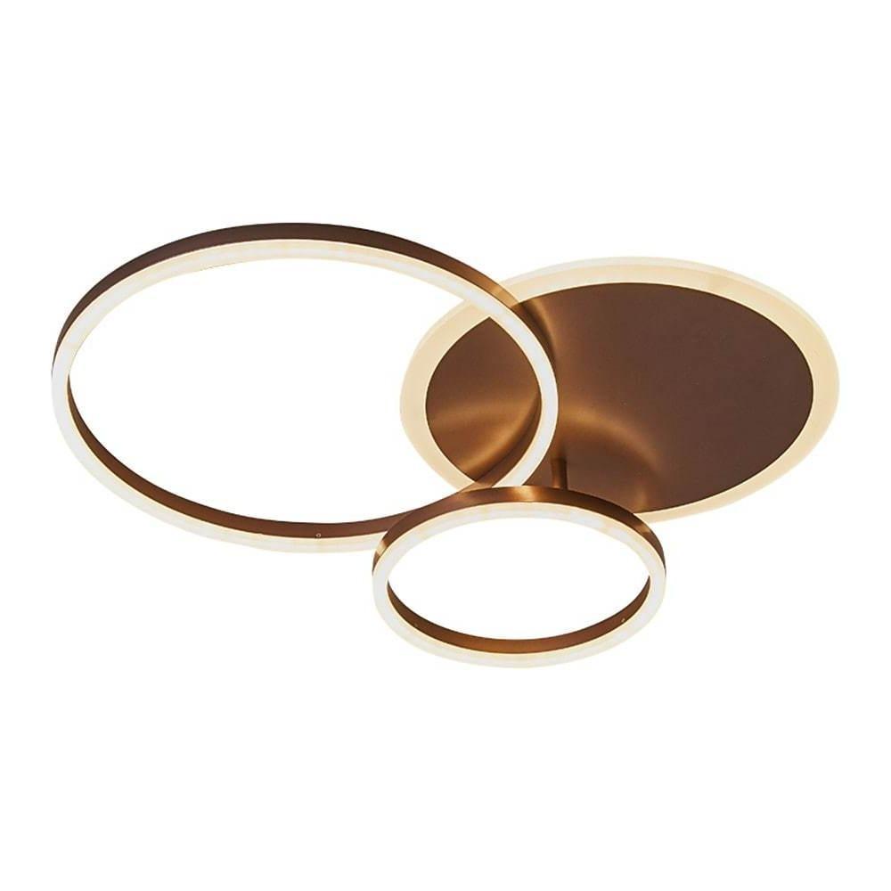 3 Layers Led Modern Circle Flush Mount Light 3 Color Dimmable 26X20