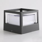 Square Double Layer Shade Outdoor Pier Mount Light Post Lamp