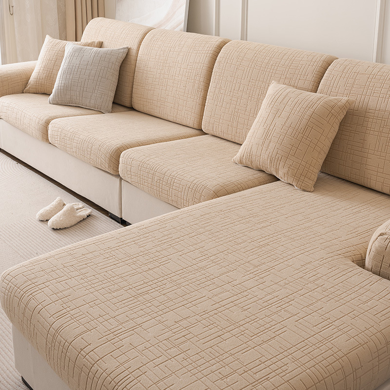 TheCarGoods Sofa Covers – Durable & Cozy Slipcovers for Your Living Room | TheCarGoods Off White Jacquard Plush Stretch Sofa Cover TheCarGoods Sofa Covers – Durable & Cozy Slipcovers for Your Living Room | TheCarGoods Off White Jacquard Plush Stretch Sofa Cover